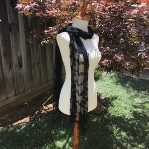 Shawl / Wrap: Lightweight Black Lace (OS)
